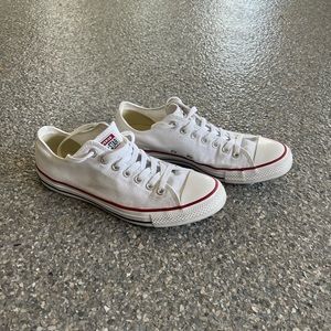 converse white sneakers (size 9.5)